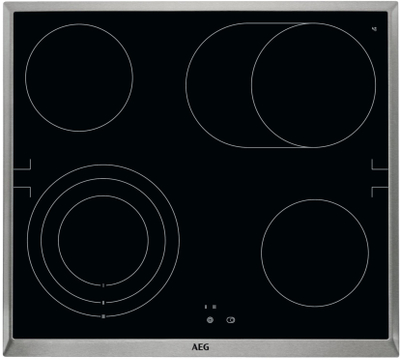 Set gatimi AEG FHHS24M01, furrë 72L, pianurë qeramike 4 zona, inox i zi