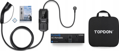 Karikues portativ TOPDON PulseQ AC, Type 2, 3.7kW, ngjyrë e zezë