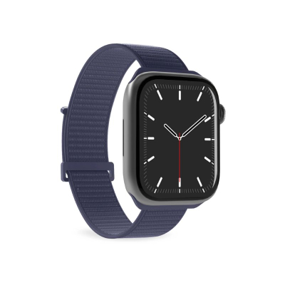 Rrip dore Puro Sport për Apple Watch, 44-49mm, tekstil, blu e errët