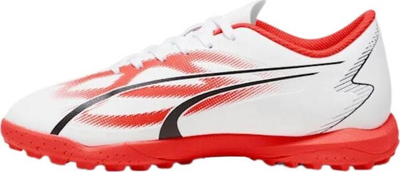 Patika futbolli për kalamoj Puma Ultra Play.4, për astro turf, sintetike, të bardha me të kuqe