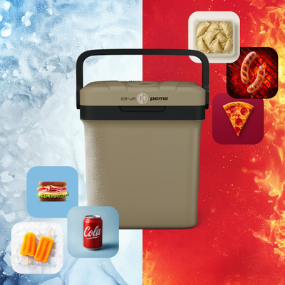 Frigorifer turistik Peme Essential 27, 23L, termoelektrik, Sand Storm