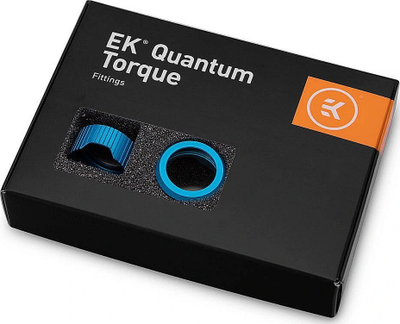 Unaza kompresuese për ftohje uji EK Water Blocks EK-Quantum Torque HDC 16, set 6 copë, për tuba 16 mm, blu