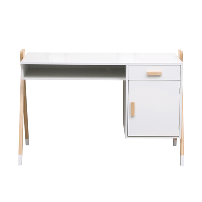 Tryezë pune fëmijësh Paschal HM2496.03, 120x55x75 cm, melaminë dhe dru pishe, natyrale