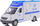 Lodër kamion policie LeanToys Ambulance, dritë dhe zë, dyer që hapen, bardh e kaltër