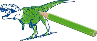 Set stampash SES Dinosaur, 11 vula, shumëngjyrësh