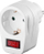 Prizë mbrojtëse Goobay Protective Safety Socket 16 A, me çelës ndriçues, e bardhë