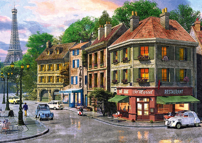 Puzzle Trefl Red Street of Paris, 6000 copa, 136 x 96 cm, shumëngjyrësh