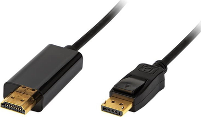Kabllo DisplayPort në HDMI, 1.8m, konektorë me ar, e zezë