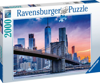 Puzzle Ravensburger From Brooklyn to Manhattan, 2000 pjesë, shumëngjyrësh