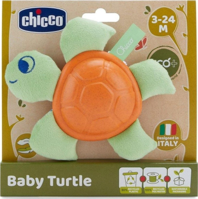 Lodër pelushi Chicco Baby Tortuga, për foshnje, materiale të ricikluara, shumëngjyrëshe