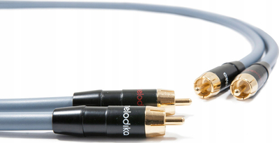 Kabllo audio Melodika MD2R120G, 2 RCA në 2 RCA, 12m, gunmetal