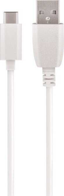 USB до USB-C кабел Maxlife, 2 m, 2A, бел