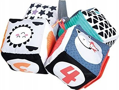 Loje me blloqe Baby Clementoni Baby Blocks, set me 4 kuba te bute, 0+ muaj, shume ngjyra