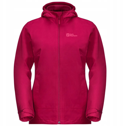 Xhaketë grash Jack Wolfskin Nature Corduroy Jacket, poliestër, me zinxhir, vjollcë