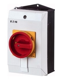 Çelës sigurie Eaton T0-1-102/I1/SVB, 20A, 690V, i verdhë me të kuqe
