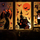 Sticker dritareje për Halloween, set dekorativ, portokalli e zezë