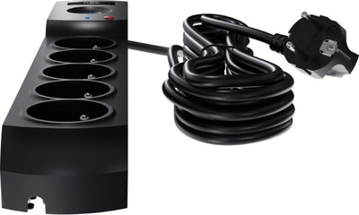 Shteker zgjatues KEL AX5, 5 presa, 2x USB, 1.5m, i zi