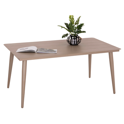 Tavolinë ngrënieje alumini Higer HM6291.04, drejtkëndore 160x90x78 cm, cappuccino