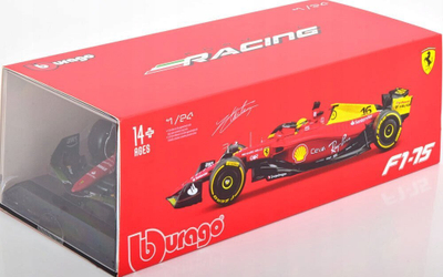 Maket makine Ferrari SF-75 Italian GP 2022, shkalla 1:24, i kuq