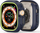 Mbrojtëse ore Dux Ducis Bamo për Apple Watch Ultra 49mm, plastike e fortë, kornizë e ngritur, zi jeshile
