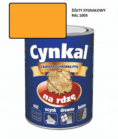 Bojë primer akrilike Cynkal, 0.7L, me zink, e verdhë sinjalizuese RAL 1003