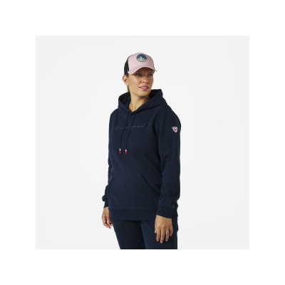 Дуксер со капуљача Rossignol Logo Sweat Hood Fl, памук, темно сина