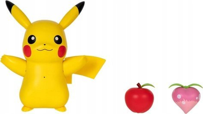 Lodër interaktive Pokemon Train and Play Deluxe Pikachu, 11 cm, 50+ reagime, e verdhë