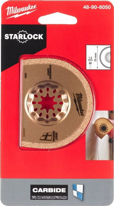Teh segmenti Milwaukee Starlock 48-90-6050, carbide grit, 76mm, ngjyrë flori