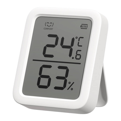 Termometër dhe higrometër i brendshëm SwitchBot Thermometer Hygrometer Plus, ekran 3", Bluetooth, i bardhë