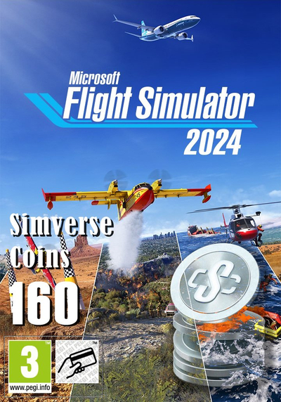 Kredi dixhitale Microsoft Flight Simulator 2024, 160 Simverse Coins, PC Xbox Series X S