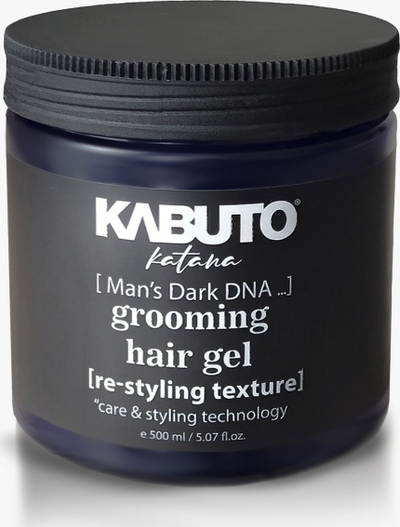 Xhel flokësh Kabuto Katana Grooming, fiksim i fortë, 500ml, i zi