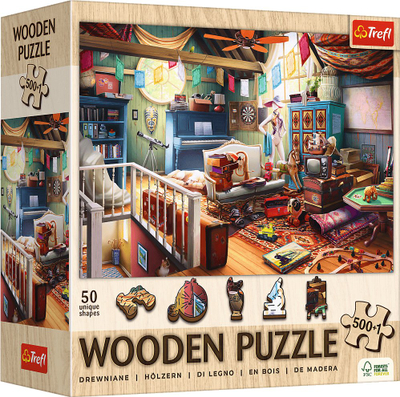 Puzzle druri Trefl Wooden Puzzle Thesaret në Papafingo, 500 copë, shumëngjyrësh