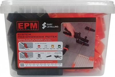 Set niveli pllakash Easy Leveling, 50 rondele, 100 kapëse, portokalli