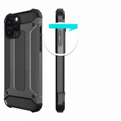 Këllëf telefoni Hurtel Hybrid Armor, për iPhone 14 Pro, mbrojtës, i zi