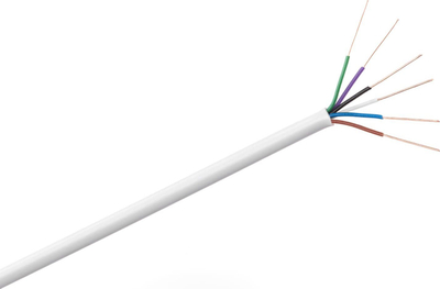 Kabllo telefonike YTDY KAB0552, 6 x 0.5mm², 100m, e bardhë
