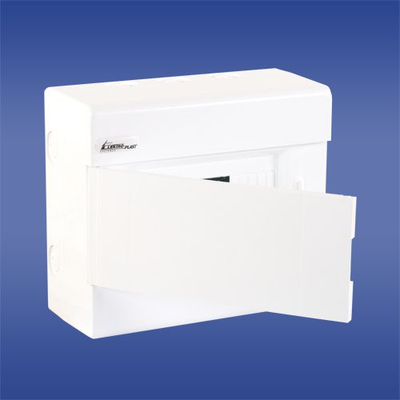 Pano shpërndarëse modulare Elektro-Plast SRn-8/B, 1x8 module, montim sipërfaqësor, e bardhë