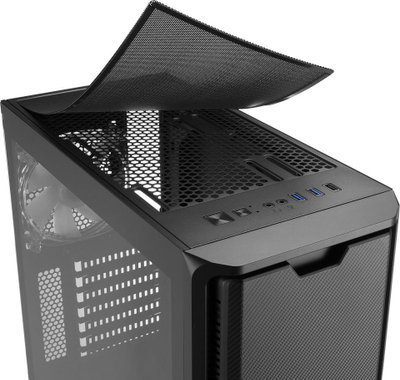 Kasë për kompjuter Sharkoon SK3, RGB, i zi