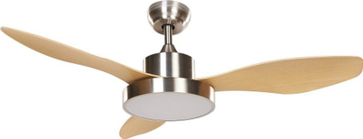 Ventilator tavani BANDERAS, me dritë, me telekomandë, ngjyrë argjendi