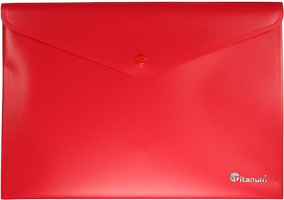 Dosje horizontale Titanum Envelope A4, polipropilen, e kuqe