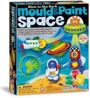Set kreativ 4M Plaster Casts Space, figura gipsi me temë hapësinore, shumëngjyrëshe