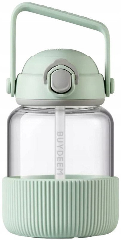 Shishe uji qelqi BUYDEEM DG78, 800 ml, me pipëz pop up, jeshile Cozy Greenish