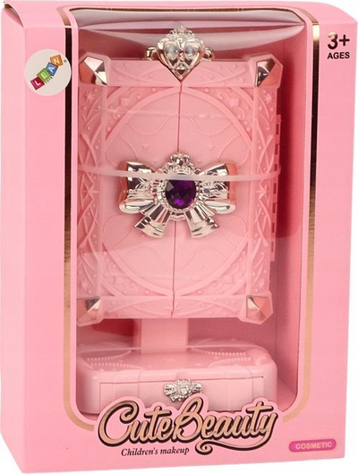 Set kozmetike për fëmijë LEAN Toys Mirror, pasqyrë me mbajtëse të rregullueshme, rozë