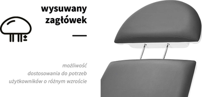 Karrige kozmetike elektrike Activeshop Eclipse 2240, 3 motorë, me telekomandë, gri