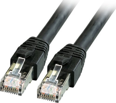 Kabllo rrjeti EFB Elektronik RJ45 Cat.8.1, S/FTP, 1m, e zezë