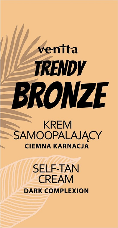 Krem vetëbronzues Venita Trendy Bronze, fytyrë dhe trup, ten i errët, 75 g
