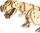 Puzzle druri 3D Hao Xiang Age of Dinosaurs Tyrannosaurus Rex, 50 pjesë, 6+, ngjyrë natyrale