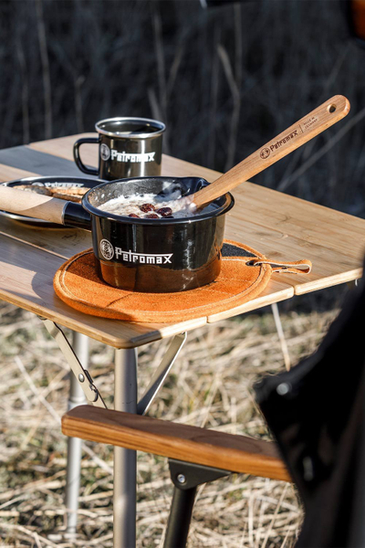 Tigan Petromax Enamel, 0.5L, për kamping, i zi