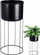Mbajtëse vazo Home Styling Collection metal, 20.5x45.5 cm, e zezë