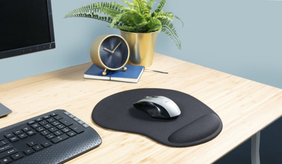 Mousepad Trust BigFoot XL, ergonomik, me jastëk xheli për kyçin e dorës, i zi