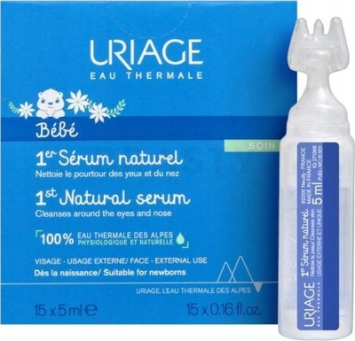 Природен серум за бебиња Uriage Baby 1st, за очи и носна слузница, 15x5ml